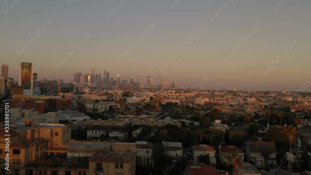 Los Angeles. California earial shot, sunset Los Angeles. California earial shot, sunset