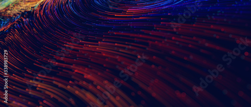 Abstract background colorful lines, communication technology concept