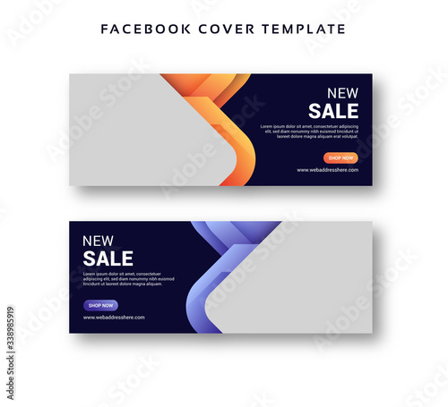 Abstract Sale facebook cover banner template