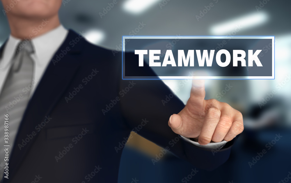 teamwork pushing concept 3d illustration teamwork pushing concept 3d illustration