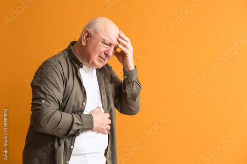 Elderly man suffering from ...
