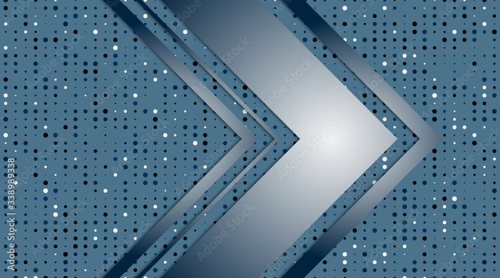 Abstract polygon points shapes in blue and white gradient background