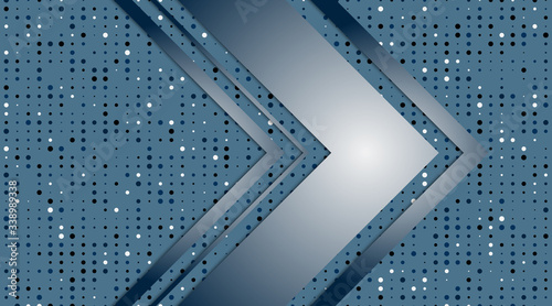 Abstract polygon points shapes in blue and white gradient background