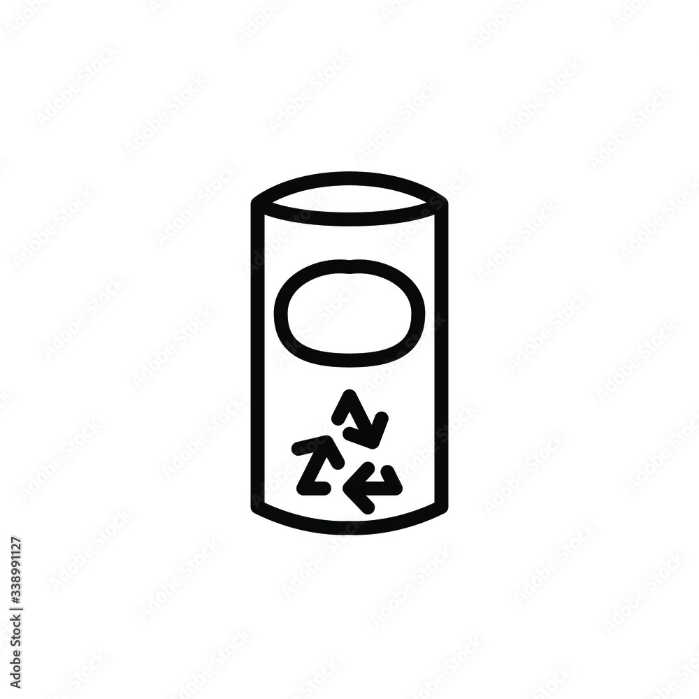 Trash Icon , Template Logo Business Company Simple Clean , Emblem Isolated Emblem Illustration Modern Delete Clear , Outlien Solid Background White

