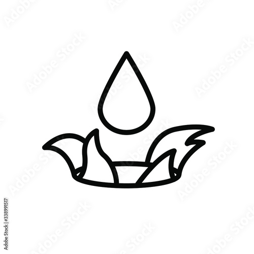Water Icon Template Logo Design Emblem , Drop Nature Oil Business Company Simple Template Element Symbol , Outlite Solid Background White Isolated Illustration 