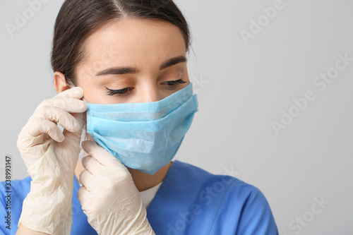 Doctor wearing medical mask...