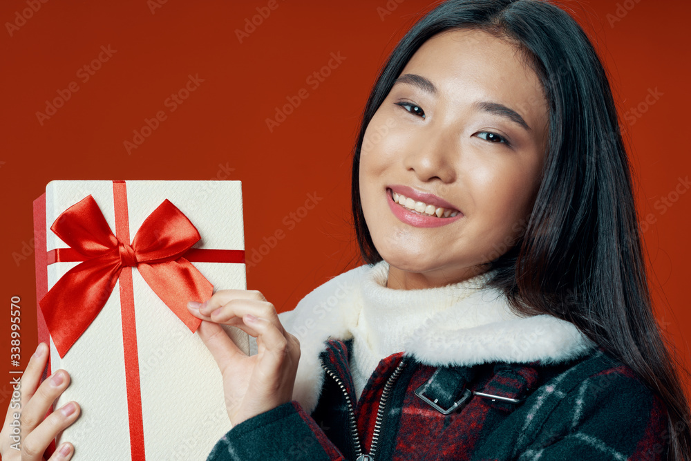 girl with gift box girl with gift box
