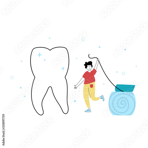 Vector isolated illustration of tooth 