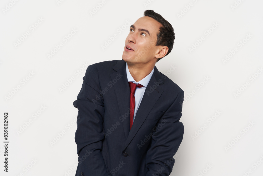 Business man in a suit emotions self-confidence office official Business man in a suit emotions self-confidence office official
