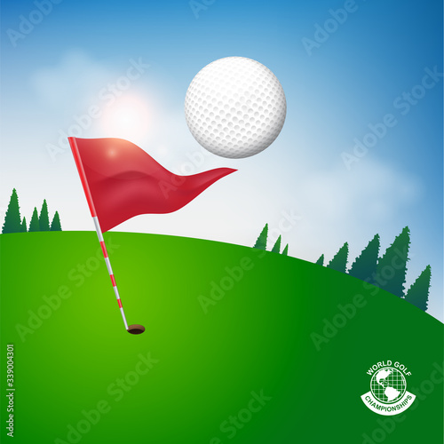 Golf Sport Background Vector