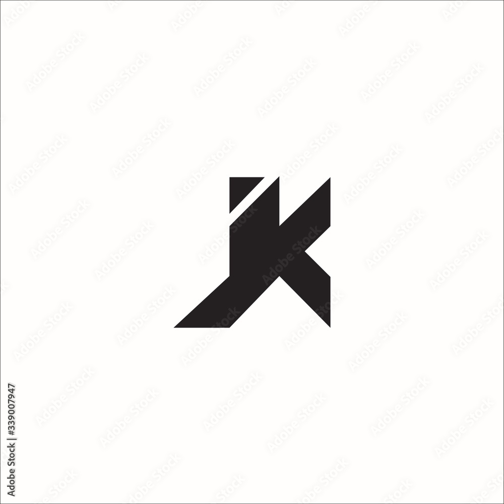 JK letter logo template vector JK letter logo template vector