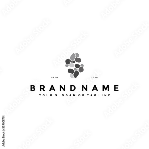 letter s stone logo design vector