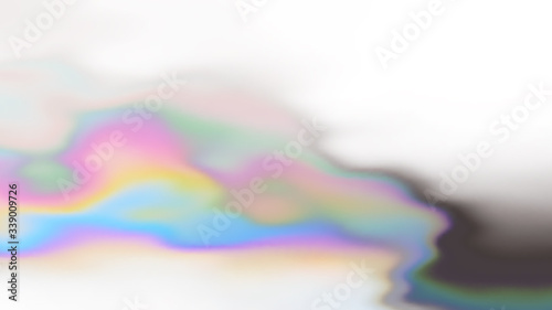 Rainbow color fluids pattern. Abstract background with calm gradient. Fashion iridescent illustration, beautiful trendy holographic wallpaper. Not trace, include mesh gradient. Vector EPS10