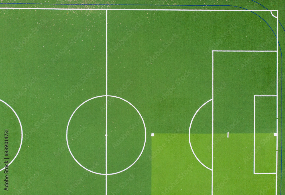 Soccer field.Football, sports background.Top view, with space for design.