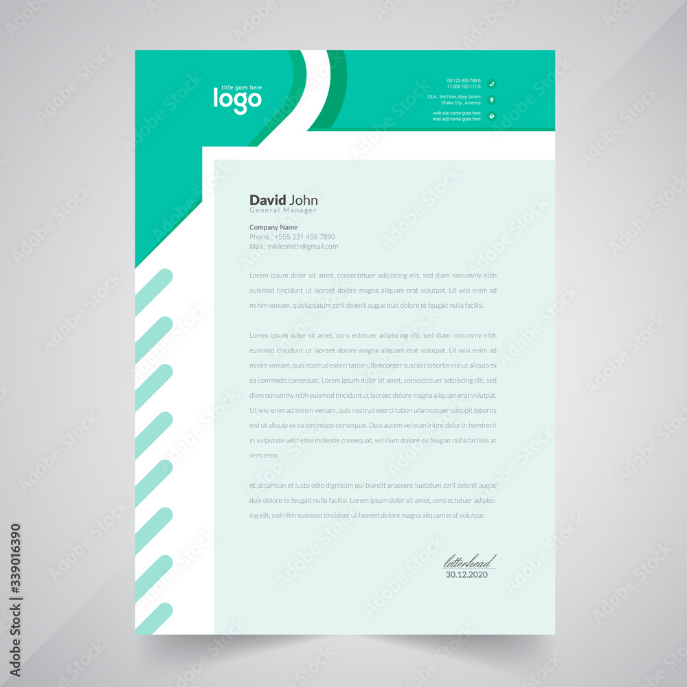 Business style letter head templates for your project design. Creative & Unique Template