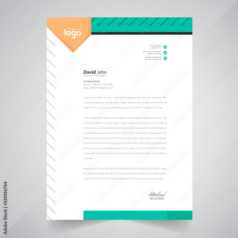 Business style letter head templates for your project design. Creative & Unique Template Business style letter head templates for your project design. Creative & Unique Template