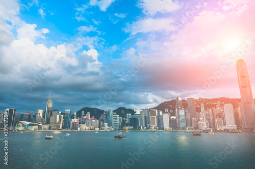 Hong Kong Victoria Harbour view  Hong Kong Cityscape © joeycheung