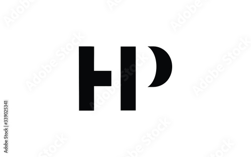 Free Download HP or PH and H or P Uppercase Letter Initial Logo Design, Vector Template - GFXLoad