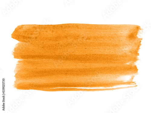 Orange abstract watercolor background. Orange watercolor scribble texture. Abstract watercolor on white background. It is a hand drawn.