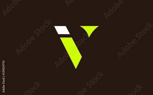 IV or VI and I or V Uppercase Letter Initial Logo Design, Vector Template