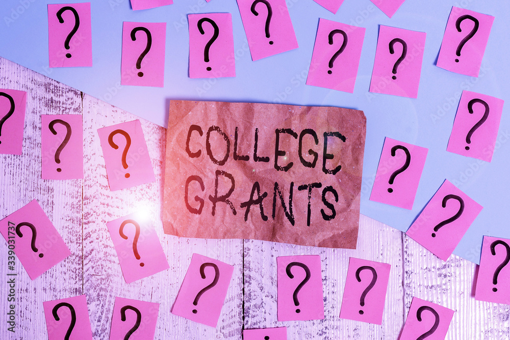 Fotografie Word writing text College Grants