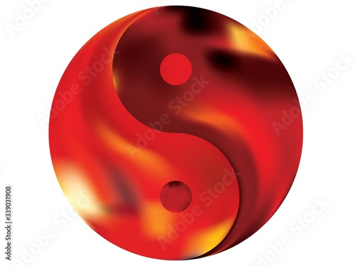 Abstract background in the form of yin yang.