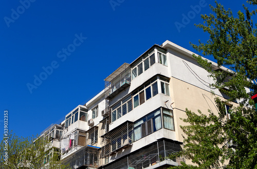 Building and trees