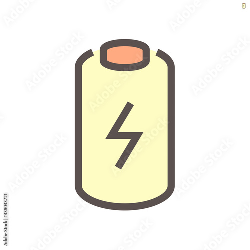Electric car batterry vector icon design, 48x48 pixel perfect and editable stroke.