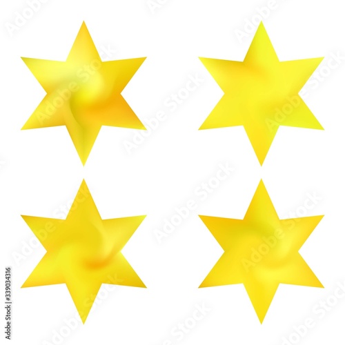 Kit of hexagram blurred backgrounds.