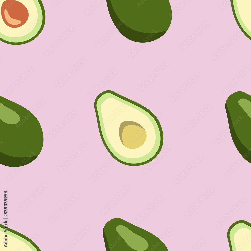 Avocado pattern on pink background. Sliced avocado digital paper Avocado pattern on pink background. Sliced avocado digital paper