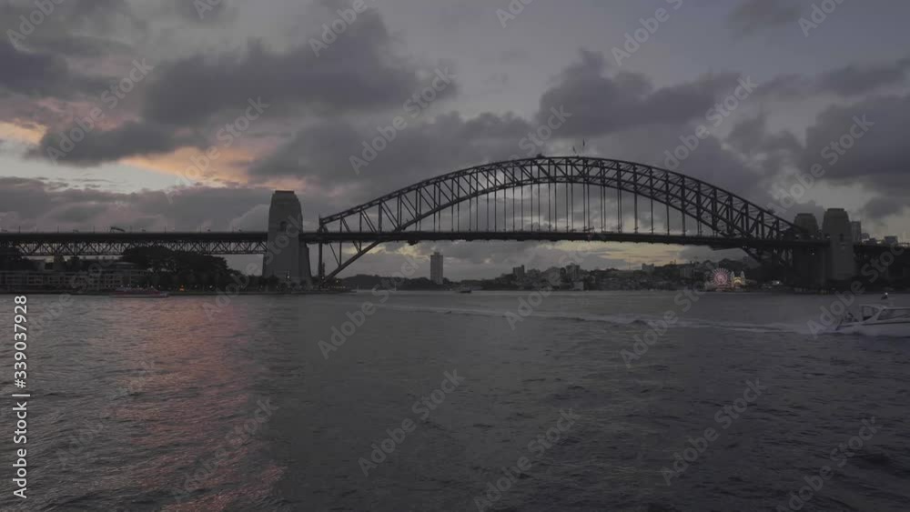 Timelapse of Harbour Bridge at sunset Timelapse of Harbour Bridge at sunset