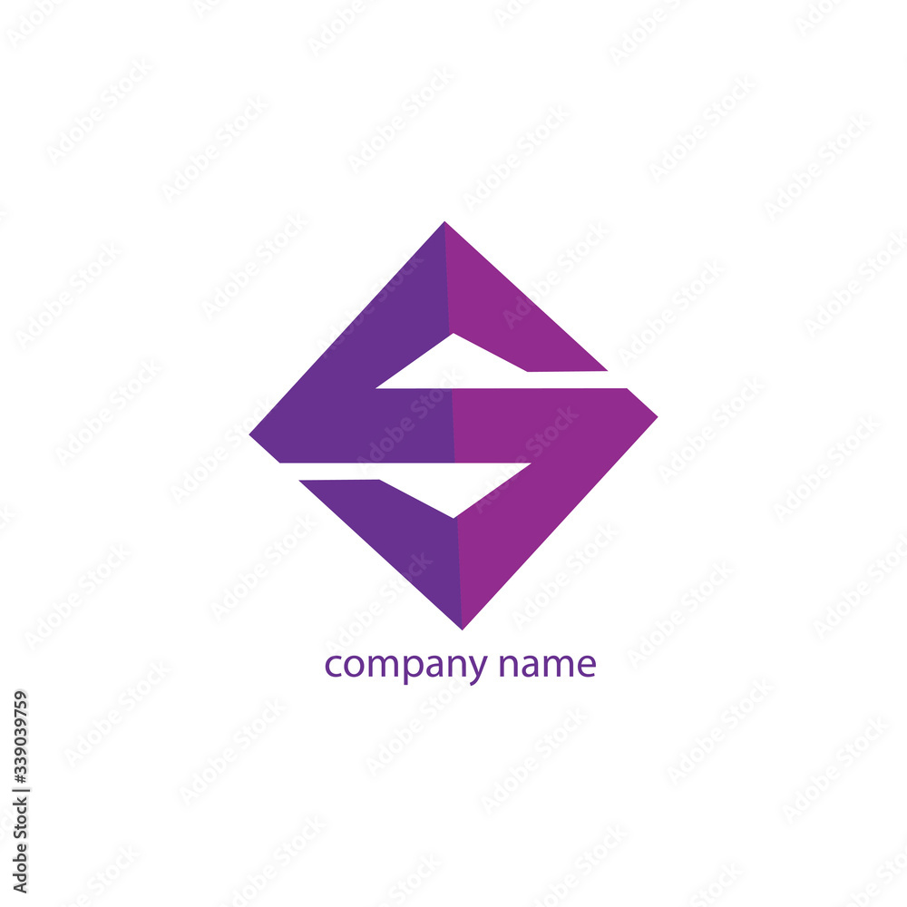 Fototapeta premium letter s unique logo. vector design