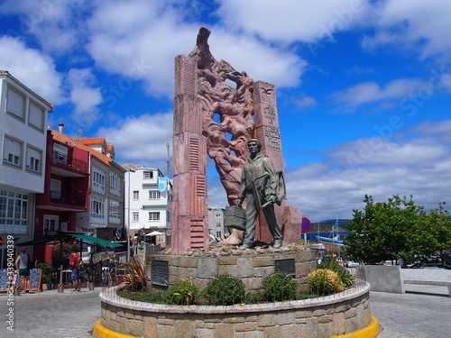 A statue in the town of Fistera, Camino de Santiago, Way of St. James, Journey from Muxia to Fisterra, Fisterra-Muxia way, Spain