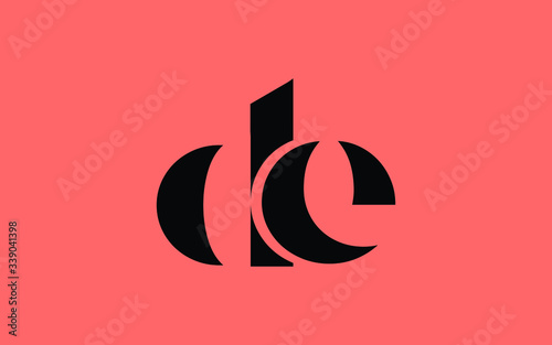 de or ed and d or e lowercase Letter Initial Logo Design, Vector Template