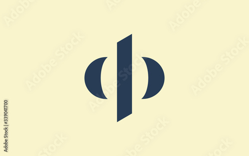 dp or pd and d or p lowercase Letter Initial Logo Design, Vector Template