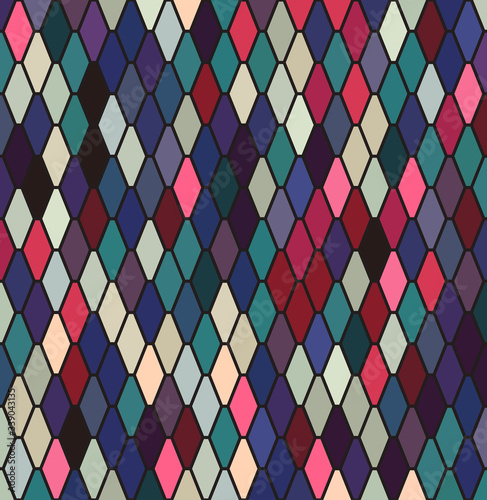The Stained Glass Style Patterns, Fish Scales Fabric Patterns