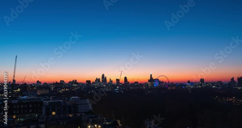 London city sunrise video night to day timelapse 4k  photo