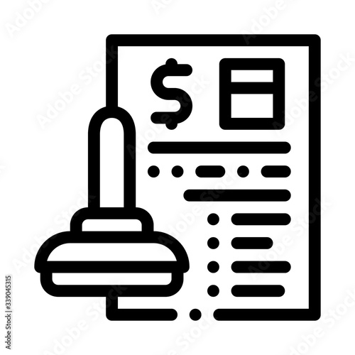 pledge order icon vector. pledge order sign. isolated contour symbol illustration