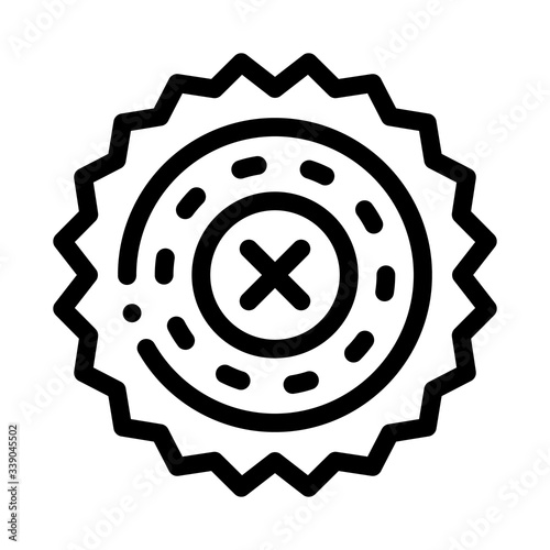 prohibition of proceedings icon vector. prohibition of proceedings sign. isolated contour symbol illustration