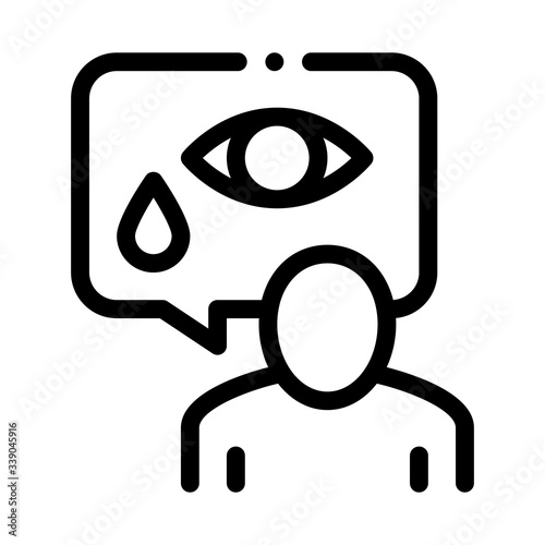 human tears icon vector. human tears sign. isolated contour symbol illustration