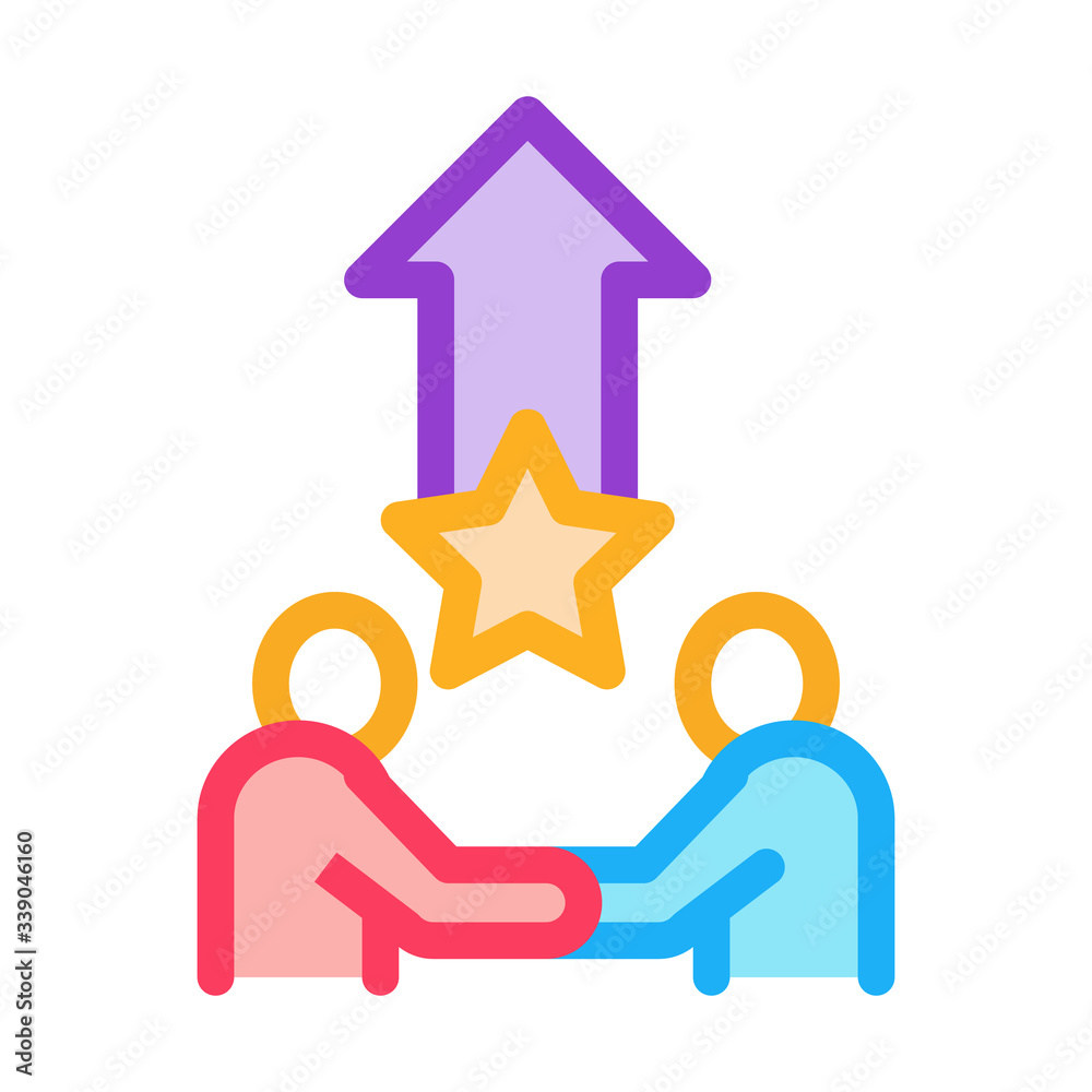 successful people contract icon vector. successful people contract sign. color symbol illustration successful people contract icon vector. successful people contract sign. color symbol illustration
