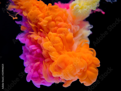 Abstract of orange and pink cloud