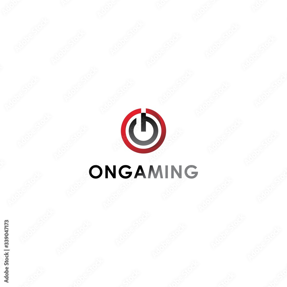 ON GAMING logo icon vector template