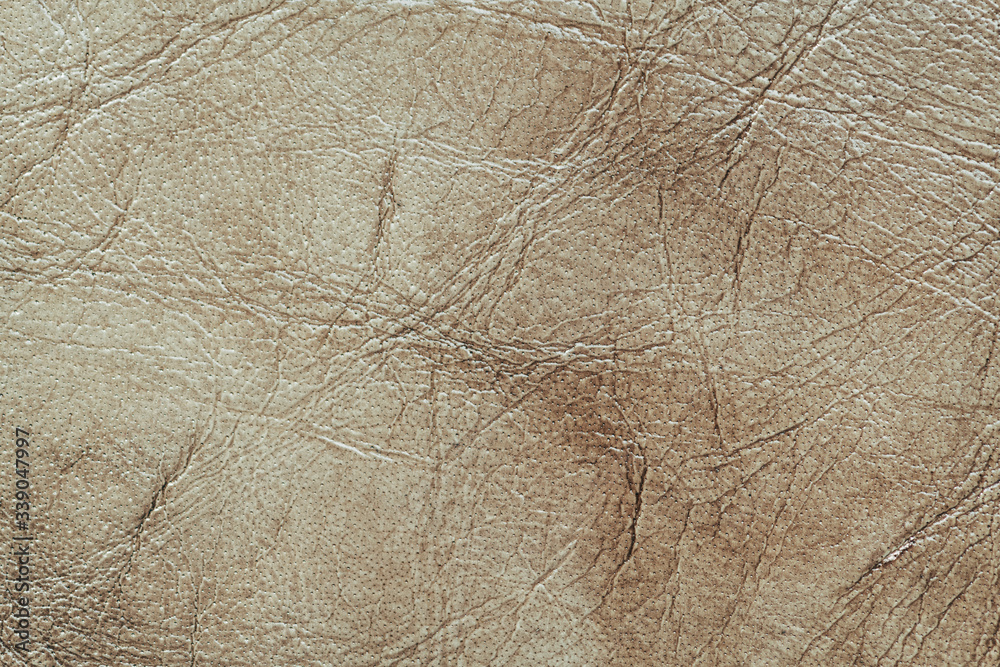 Beige leather background Beige leather background