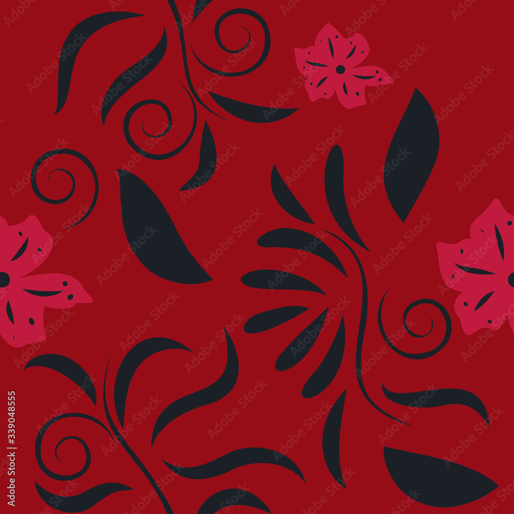 Abstract seamless colorful pattern exotic shapes backgrounds