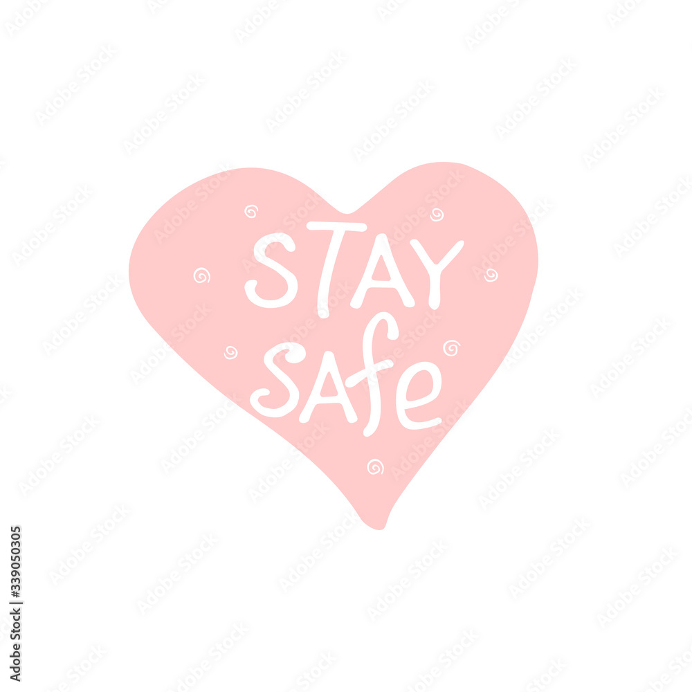 Stay home, stay safe - hand vector lettering on theme of quarantine, self protection times and coronavirus prevention in hand drawn style. Phrase for social networks, flyers, stickers Stay home, stay safe - hand vector lettering on theme of quarantine, self protection times and coronavirus prevention in hand drawn style. Phrase for social networks, flyers, stickers