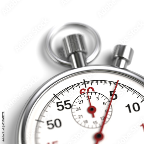 Stopwatch isolated on white 3d illustration