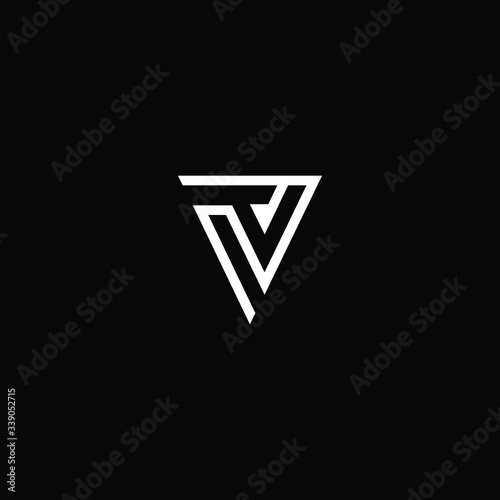 Free Download Minimal elegant monogram art logo. Outstanding professional trendy awesome artistic PV VP initial based Alphabet icon logo. Premium Business logo White color on black background - GFXLoad