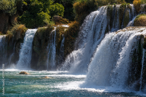 Krka National nature park with lakes and waterfalls  Croatia