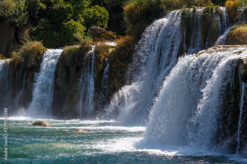 Krka National nature park with lakes and waterfalls, Croatia